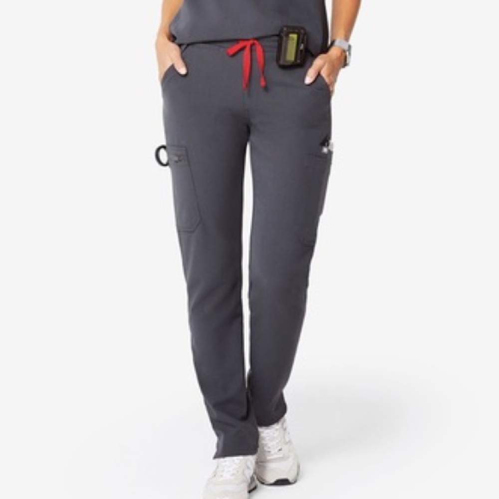 FIGS charcoal Yola Skinny Scrub pant
